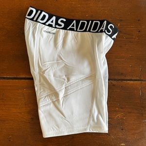 Adidas Aeroready White Softball Sliders Small